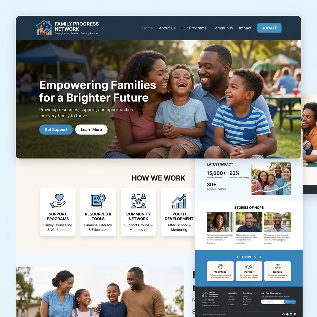Family Progress Network Mockup